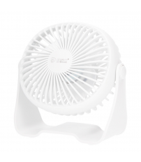 300010019 MINI VENTILADOR SOBREMESA USB 3W Ø15CM BLANCO ALUA GSC