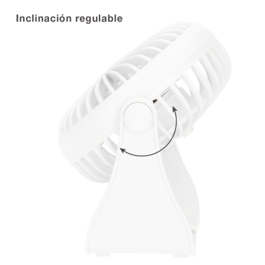 300010019 MINI VENTILADOR SOBREMESA USB 3W Ø15CM BLANCO ALUA GSC