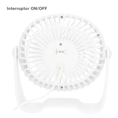 300010019 MINI VENTILADOR SOBREMESA USB 3W Ø15CM BLANCO ALUA GSC