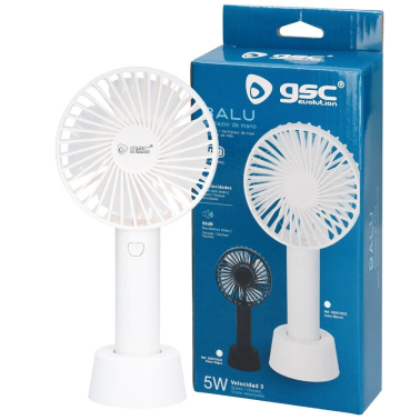 300010023 MINI VENTILADOR DE MANO USB RECARGABLE BLANCO BALU GSC
