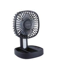 300040002 MINI VENTILADOR DE MANO PLEGABLE CON LUZ USB RECARGABLE NEGRO COOBER NIAROS