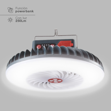 300040005 MINI VENTILADOR SOLAR CON LUZ Y TRIPODE FLEXIBLE TANAMI NIAROS