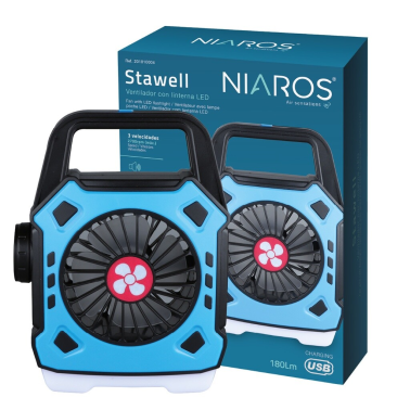 201810004 VENTILADOR DE CAMPING CON LINTERNA LED 180Lm STAWELL NIAROS