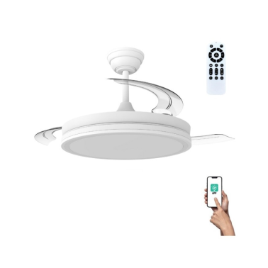 85-100-42-000 VENTILADOR TECHO LUZ 48W CCT BLANCO NIGHT ECO