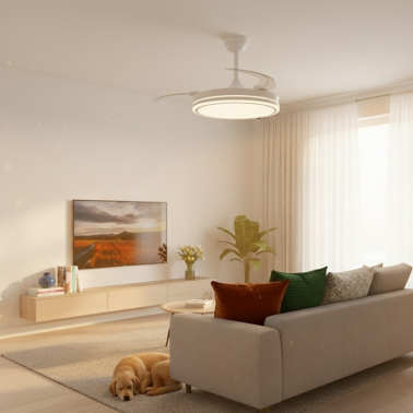 85-100-42-000 VENTILADOR TECHO LUZ 48W CCT BLANCO NIGHT ECO