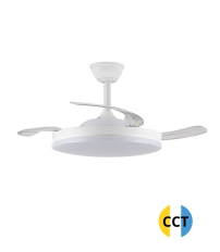 85-037-42-100 VENTILADOR TECHO LUZ 48W CCT BLANCO MILKY ECO