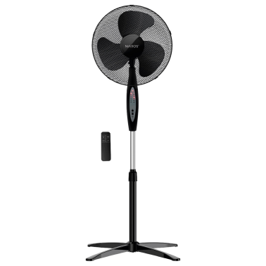 300000044 VENTILADOR DE PIE OSCILANTE 45W NEGRO C/MANDO NAMETIL NIAROS