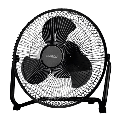 300030009 VENTILADOR METALICO SUELO 25W 27cm NEGRO JAFARI NIAROS