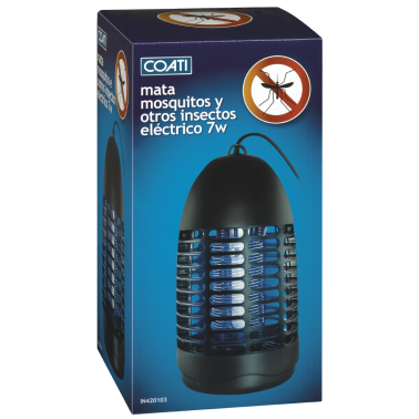 IN420103 MATA INSECTOS ELECTRICO LED 7W 25m² NEGRO COATI SIMON BRICO