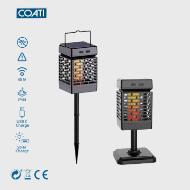 IN420801 LAMPARA MATA INSECTOS SOLAR RECARGABLE 5W COATI SIMON