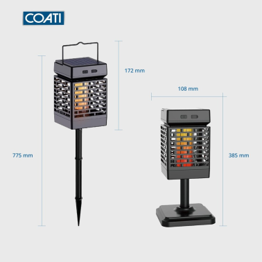 IN420801 LAMPARA MATA INSECTOS SOLAR RECARGABLE 5W COATI SIMON