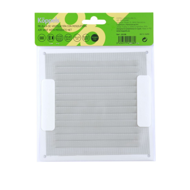 J1010B BL 1ud REJILLA VENTILACION BLANCA CON MOSQUITERA 15X15cm KOPPELS