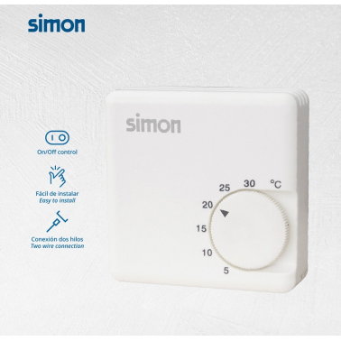 AF126640 TERMOSTATO MECANICO BLANCO COATI SIMON