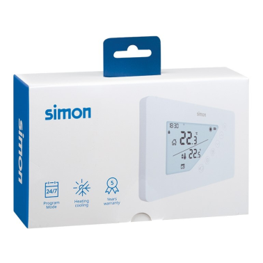 AF511103 TERMOSTATO DIGITAL PROGRAMABLE SEMANAL BLANCO SIMON BRICO