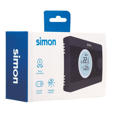 AF521101 TERMOSTATO DIGITAL ON/OFF NEGRO SIMON BRICO