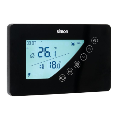 AF521103 TERMOSTATO DIGITAL PROGRAMABLE SEMANAL NEGRO SIMON BRICO