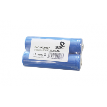 9000187 2 x PILA RECARGABLE 18650 GSC