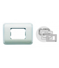 16663-B PLACA 3 MODULOS ESTRECHOS BLANCO ALPINO BJC