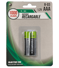 50.036/1000/AAA BL 2ud PILA RECARGABLE R-03 AAA DH