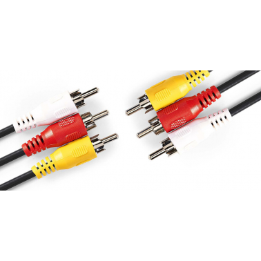 CVGP24300BK20 2m CABLE VIDEO 3 RCA Macho a 3 RCA macho NEDIS