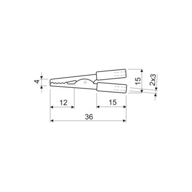 38.062/N MINI-PINZA COCODRILO NEGRA