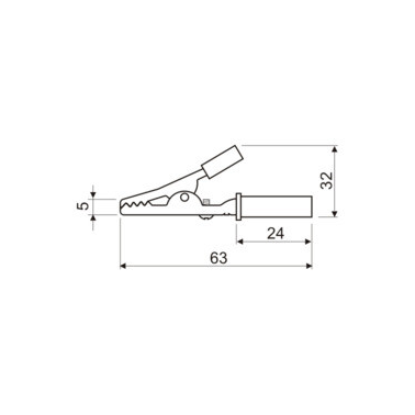 38.064/R PINZA COCODRILO ROJA