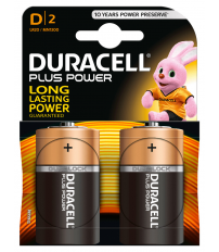 2 x PILA ALCALINA LR20 D DURACEL PLUS