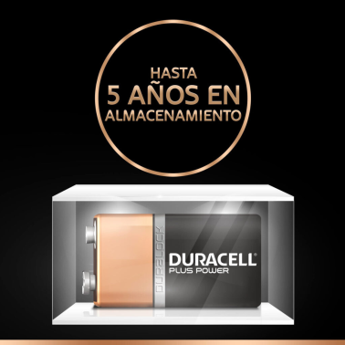 PILA ALCALINA 6LR61 9V DURACELL PLUS