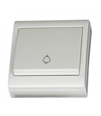 0200493 PULSADOR CAMPANA DE SUPERFICIE BLANCO