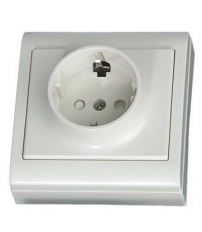 0200498 BASE SCHUKO DE SUPERFICIE BLANCA