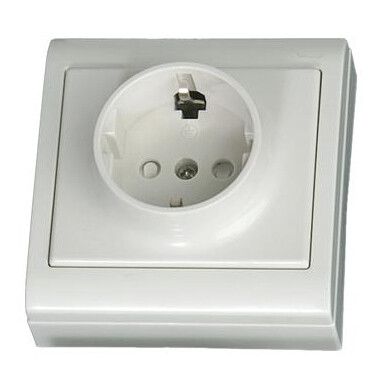0200498 BASE SCHUKO DE SUPERFICIE BLANCA
