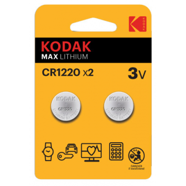30417717 BL 2ud PILA BOTON CR1220 3V MAX KODAK
