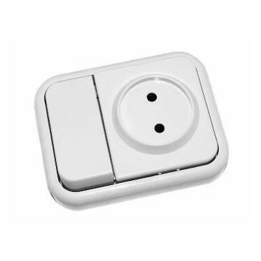 20-318-05-2 CONMUTADOR+BASE BLANCO KRISTAL 16A