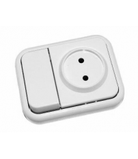 20-318-01-2  CONMUTADOR+BASE MARFIL KRISTAL 16A