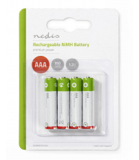 BANM9HR034B 4 x PILA RECARGABLE R3 AAA 1.2V NI-MH NEDIS