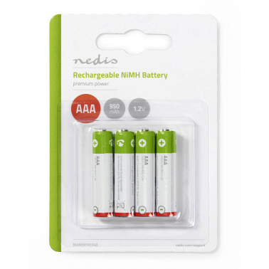 BANM9HR034B 4 x PILA RECARGABLE R3 AAA 1.2V NI-MH NEDIS