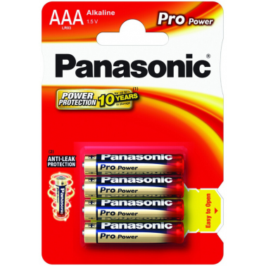 4 x PILA ALCALIN LR03 AAA PANASONIC PRO POWER 1.5V