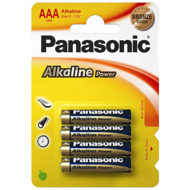 4X PILA ALKALINE POWER PANASONIC LR03 AAA 1.5V