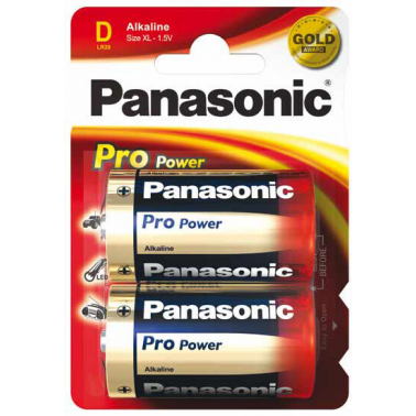 2 x PILA ALCALINA LR20 D PANASONIC PRO POWER 1.5V