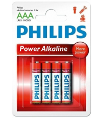 4 x PILA ALCALINA LR03 AAA PHILIPS