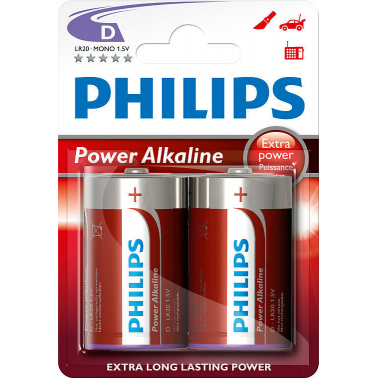 BL 2ud PILA ALCALINA LR20 D PHILIPS
