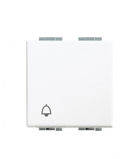 C4042/2 PULSADOR ILUMINABLE CAMPANA 2 MODULOS BLANCO LUNA