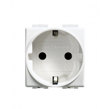 C4141 BASE BIPOLAR TTL CON OBTURADOR 16A BLANCO LUNA
