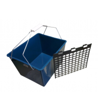CUBO AZUL PINTURA 16 LITROS CON REJILLA + 2 ASAS