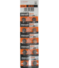 10 x PILA BOTON LR44 MAXELL ALCALINA