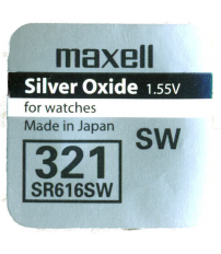 321 PILA MAXELL BOTON OXIDO DE PLATA RELOJ SR616SW