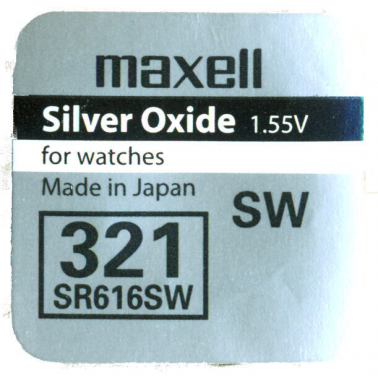 321 PILA MAXELL BOTON OXIDO DE PLATA RELOJ SR616SW