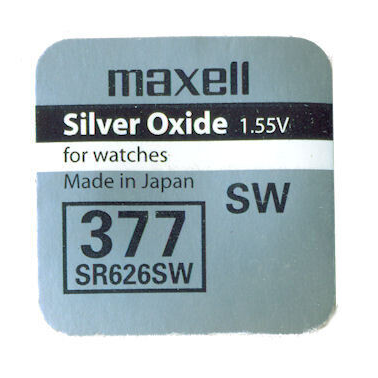 377 PILA MAXELL BOTON OXIDO DE PLATA RELOJ SR626SW