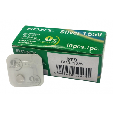 379 PILA SONI BOTON OXIDO DE PLATA RELOJ SR521SW