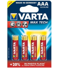 4003EXTRA BL 4ud PILA ALCALINA LR03 AA VARTA MAXI TECH